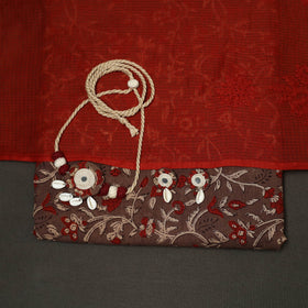 2pc cotton unstitched dress material with jewellery set 20