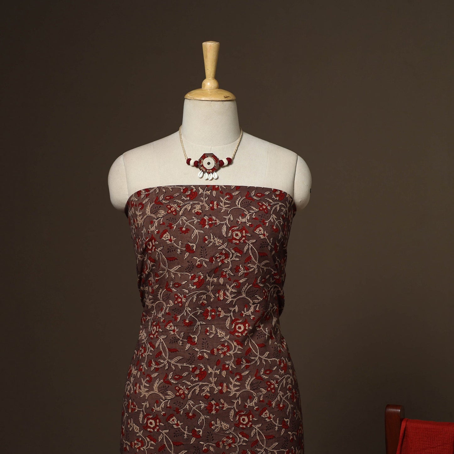 2pc cotton unstitched dress material with jewellery set 20