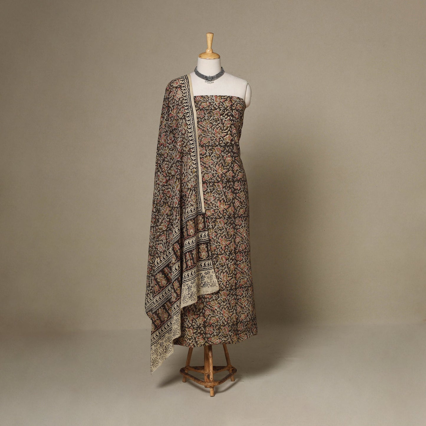 2pc cotton unstitched kalamkari dress material 04