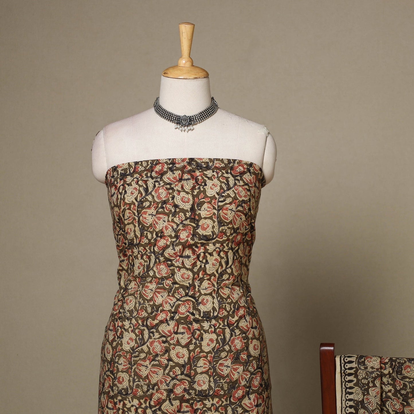 2pc cotton unstitched kalamkari dress material 05