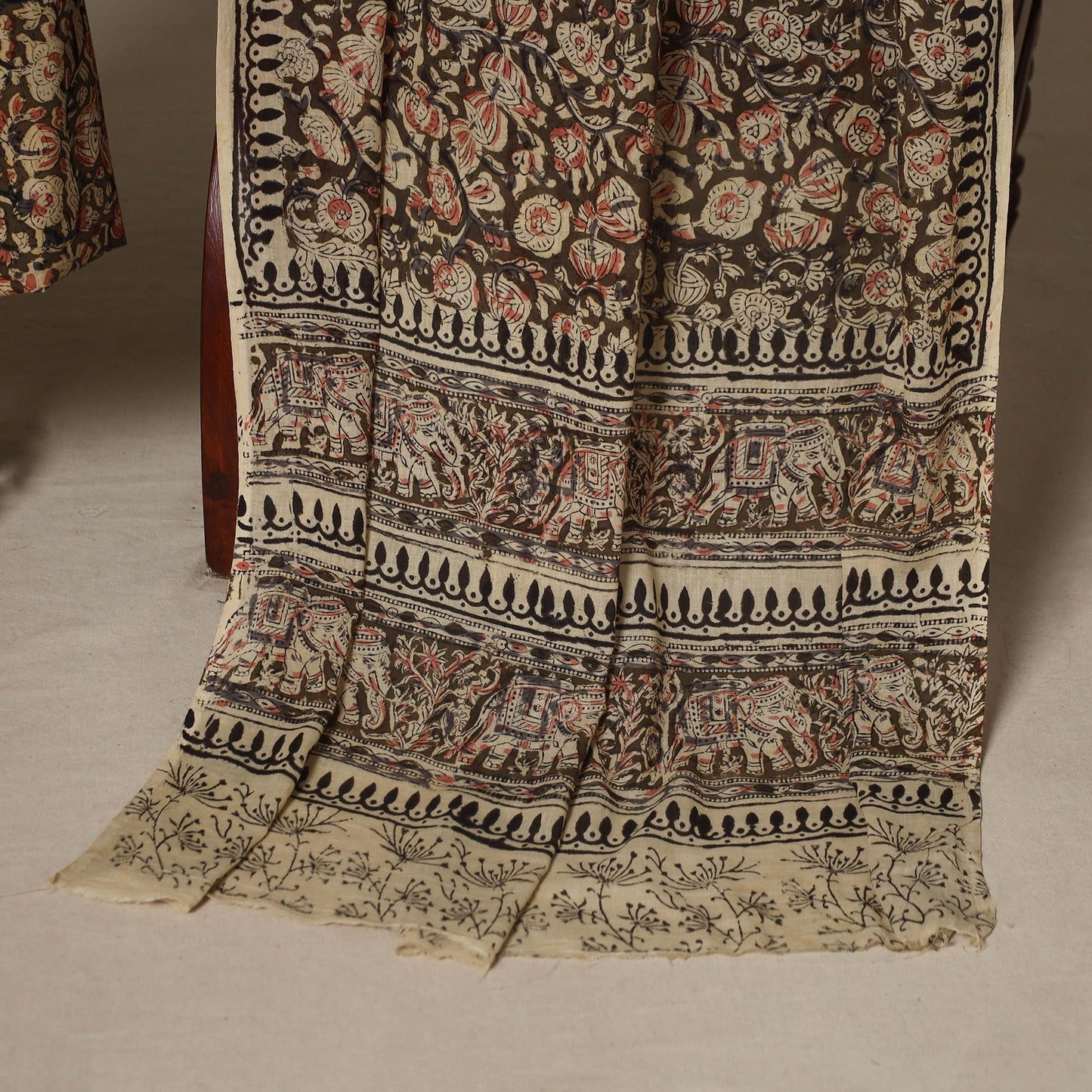 2pc cotton unstitched kalamkari dress material 05