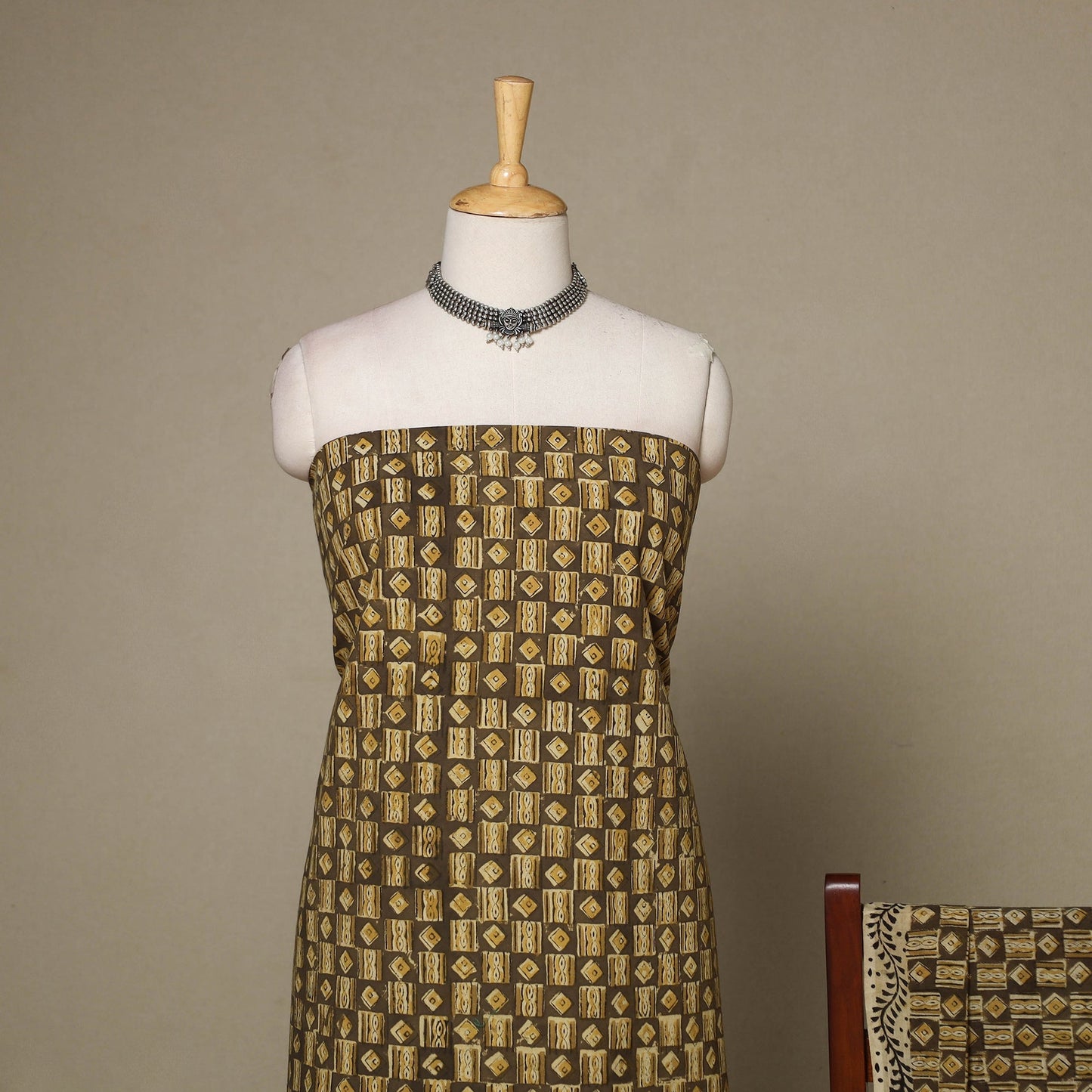 2pc cotton unstitched kalamkari dress material 07