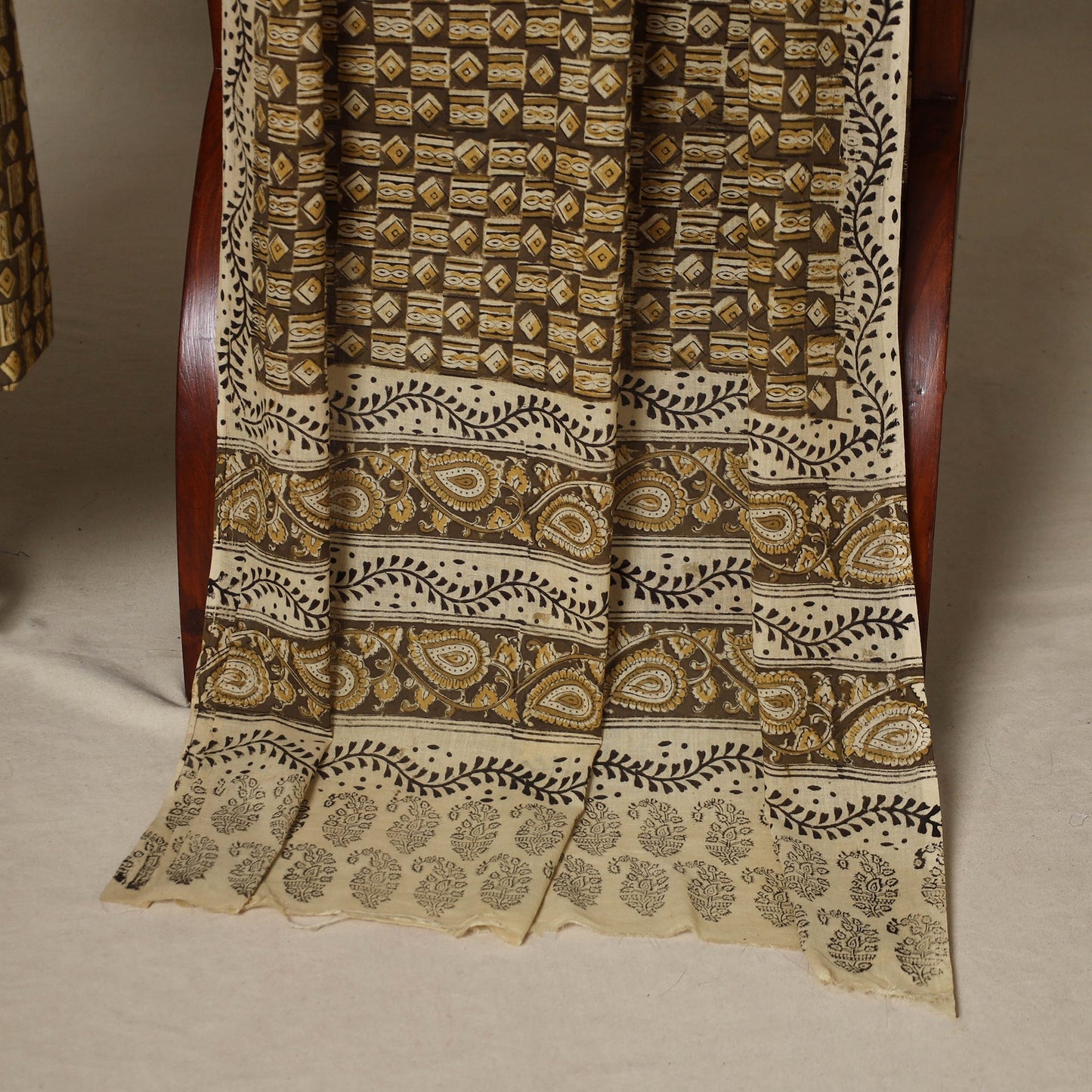 2pc cotton unstitched kalamkari dress material 07