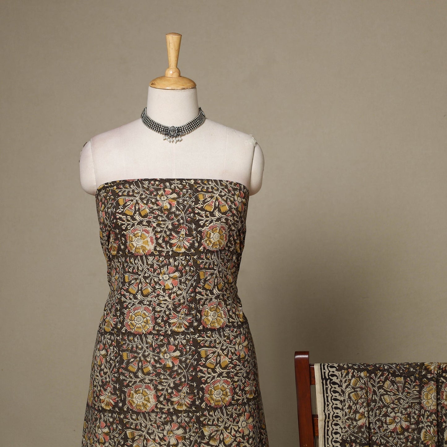 2pc cotton unstitched kalamkari dress material 13