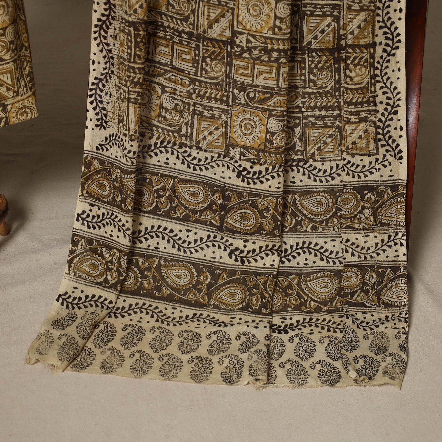 2pc cotton unstitched kalamkari dress material 15