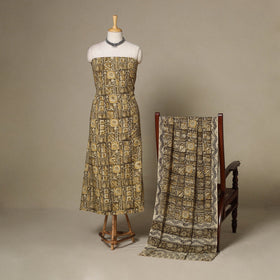 2pc cotton unstitched kalamkari dress material 15