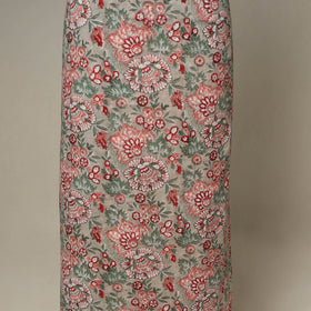 Brown - 2pc cotton unstitched sanganeri dress material