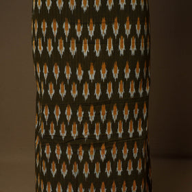 Brown - 2pc handloom cotton unstitched pochampally ikat