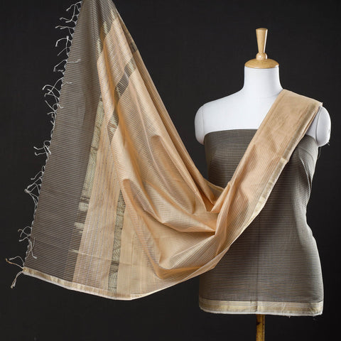 2pc Handloom Silk Cotton Maheshwari Dress Material
