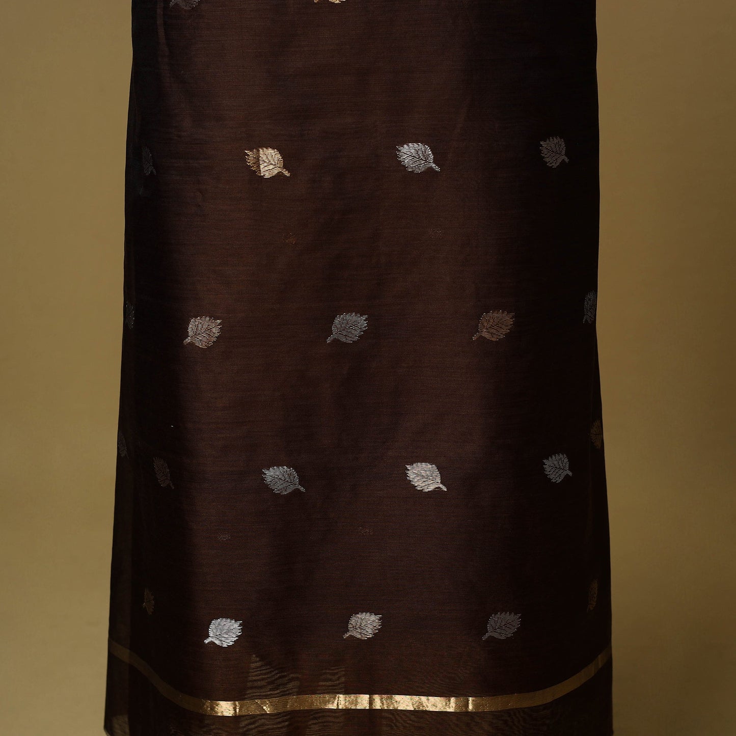 2pc handloom zari buta unstitched chanderi silk dress