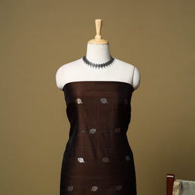 2pc handloom zari buta unstitched chanderi silk dress