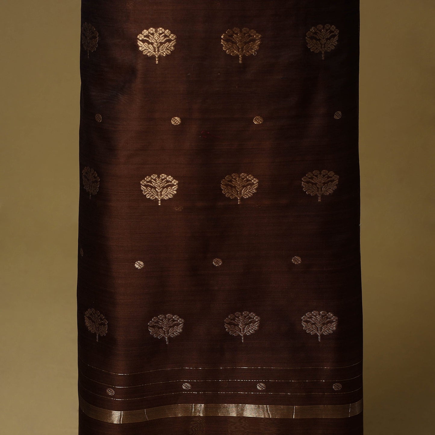 2pc handloom zari buta unstitched chanderi silk dress