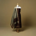 2pc handloom zari buta unstitched chanderi silk dress