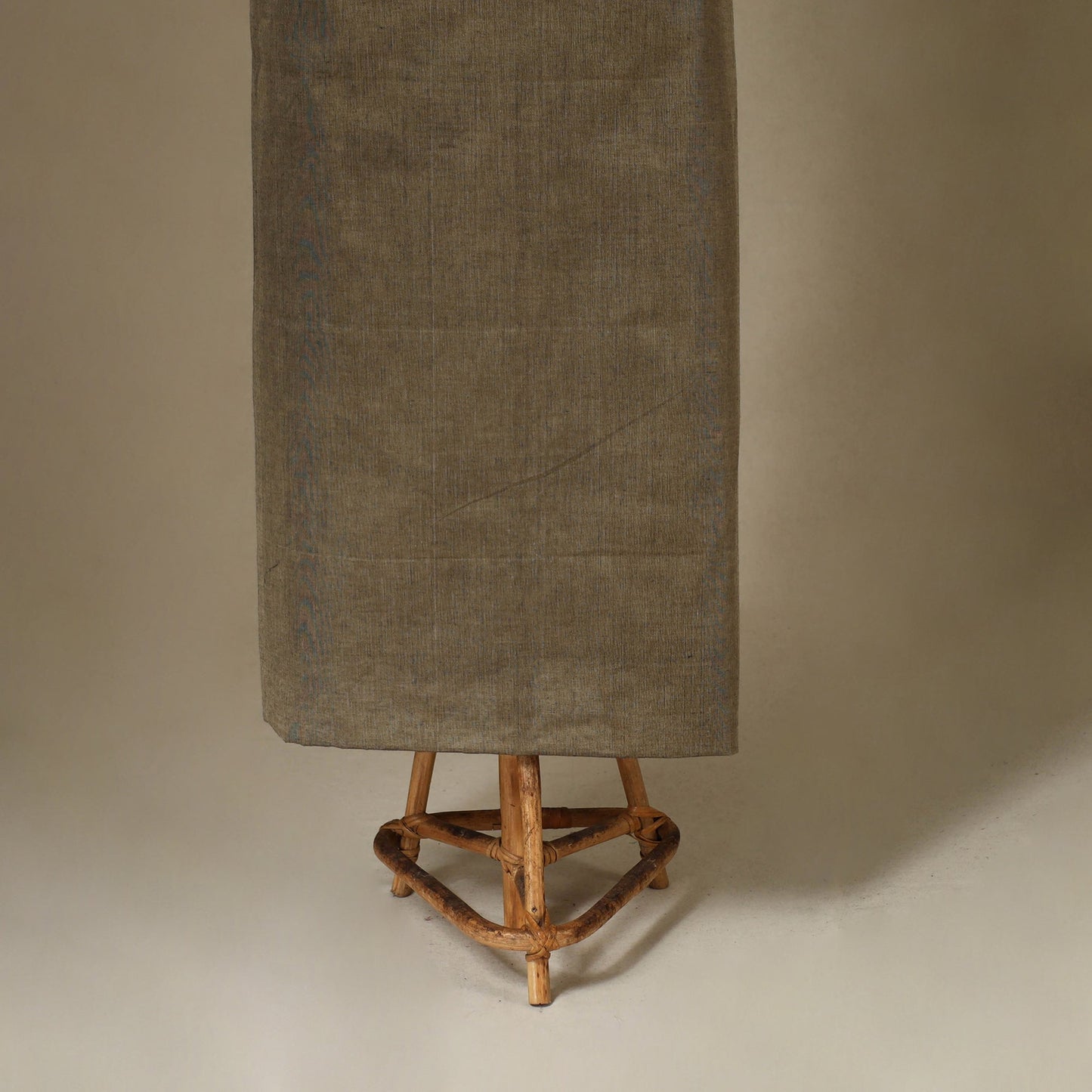 Brown 2pc Kandangi Chettinad Dress Material with Jewellery Set