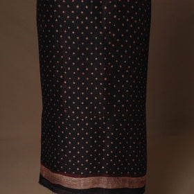 Brown - 2pc linen silk unstitched dress material 03