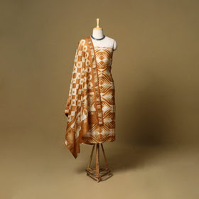 2pc maheshwari silk unstitched tie-dye nui shibori dress