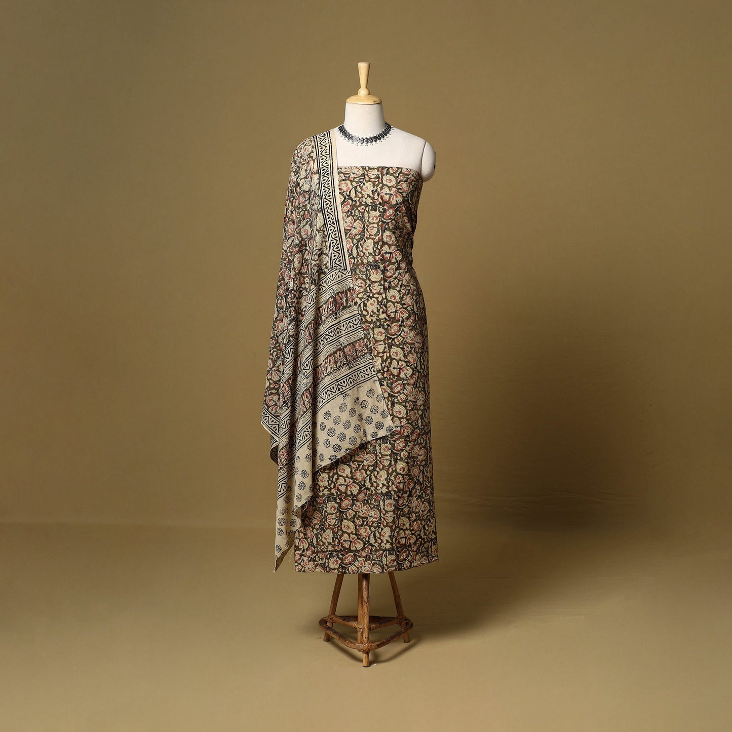 2pc natural dyed cotton unstitched kalamkari dress material