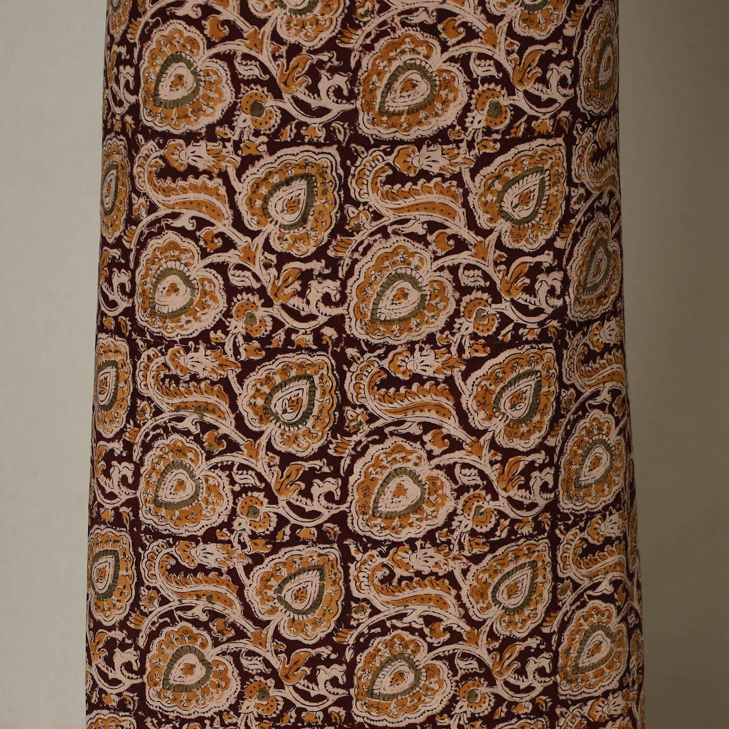 Brown - 2pc pedana cotton unstitched kalamkari dress