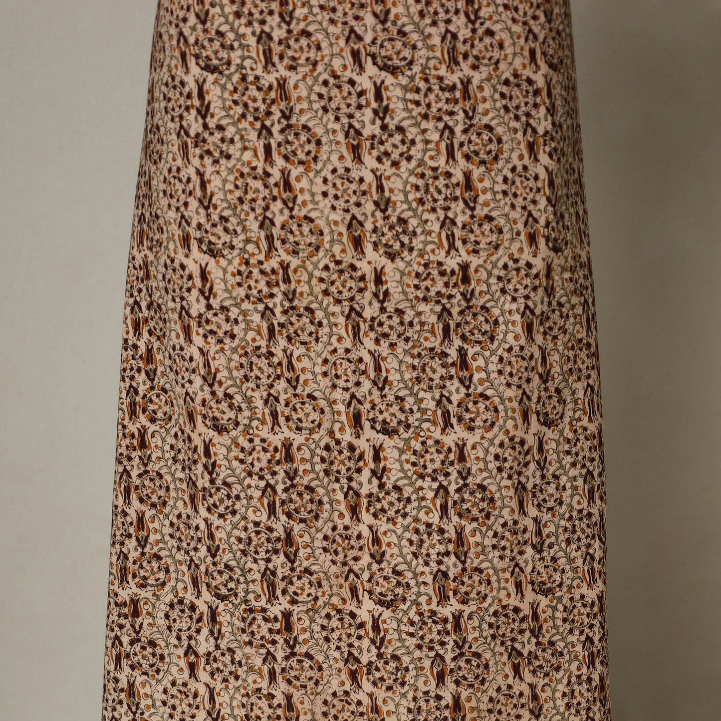 Brown - 2pc pedana cotton unstitched kalamkari dress