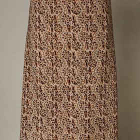 Brown - 2pc pedana cotton unstitched kalamkari dress