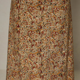 Brown - 2pc pedana cotton unstitched kalamkari dress