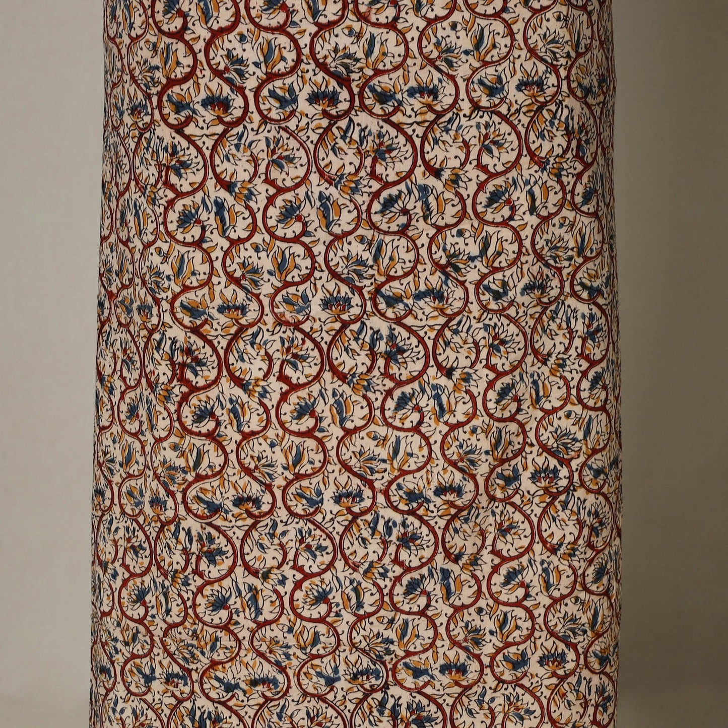 Brown - 2pc pedana cotton unstitched kalamkari dress