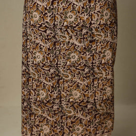 Brown - 2pc pedana cotton unstitched kalamkari dress