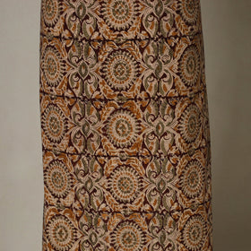 Brown - 2pc pedana cotton unstitched kalamkari dress