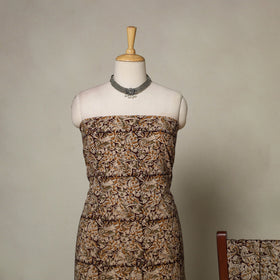 Brown - 2pc pedana cotton unstitched kalamkari dress