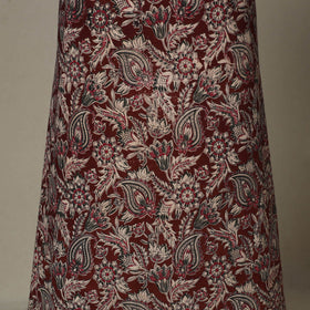 Brown - 2pc printed cotton unstitched kalamkari dress