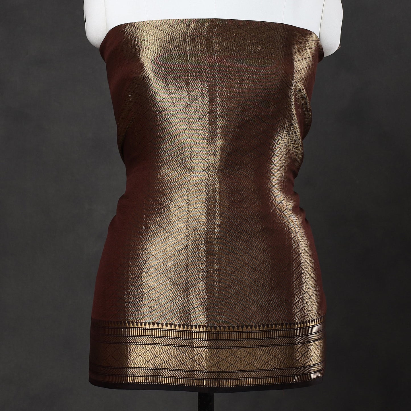 Buy 2pc Tissue Zari Handloom Cotton Maheshwari Dress Material