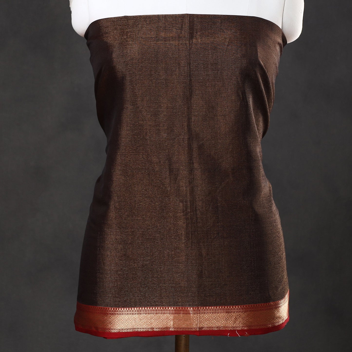 2pc Tissue Zari Handloom Maheshwari Silk Dress Material 