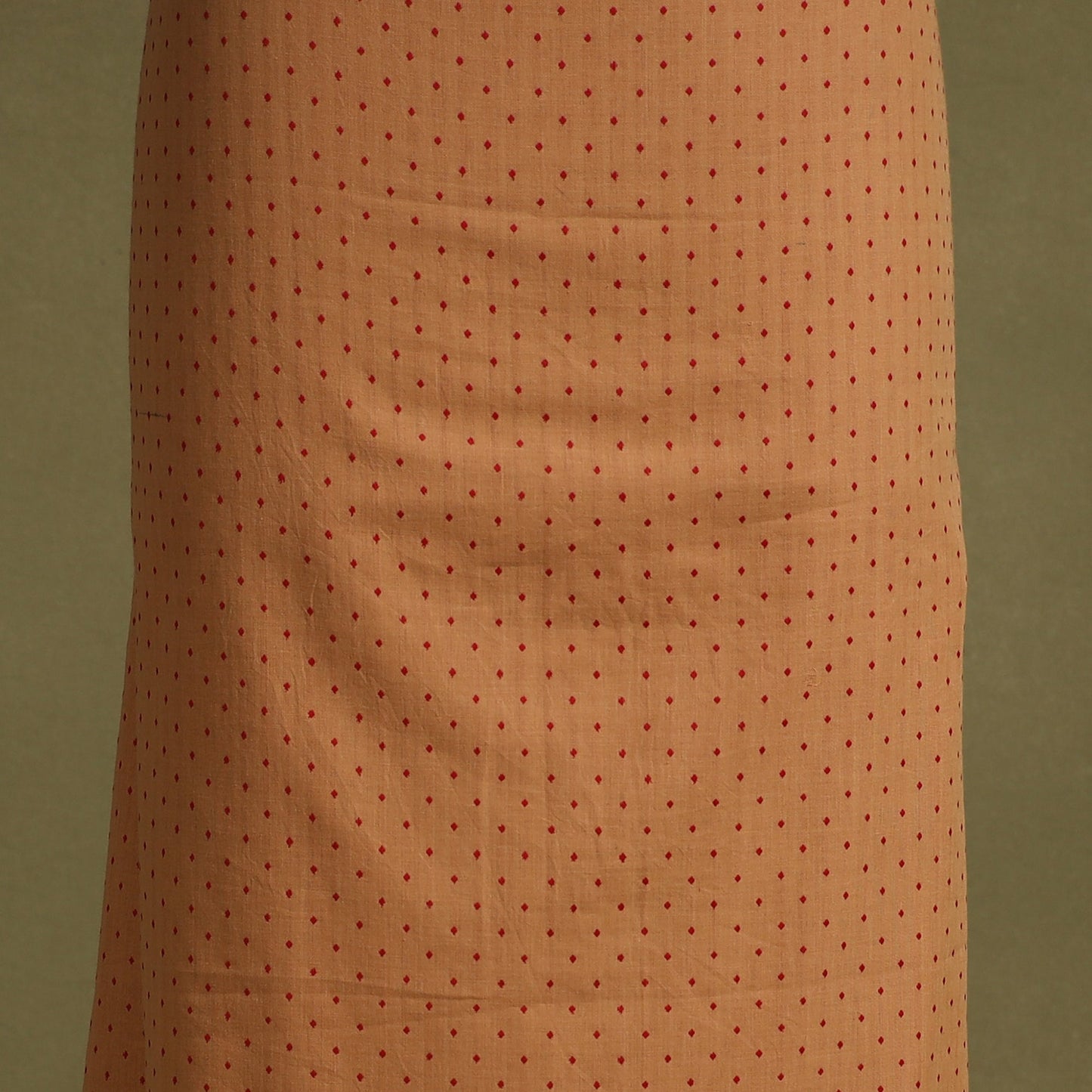 Brown 2pc Unstitched Jacquard Dress Material with Jewellery Set