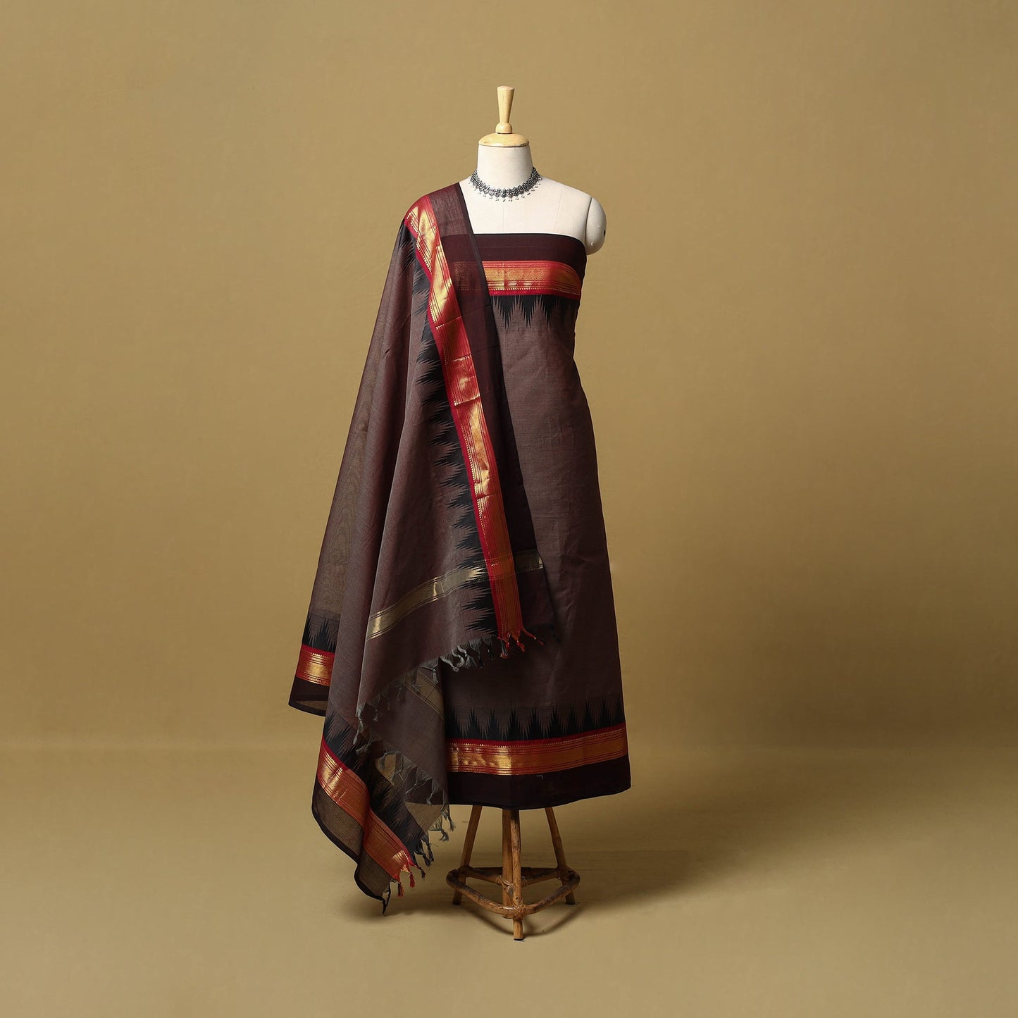 2pc unstitched kandangi chettinad cotton dress material 13