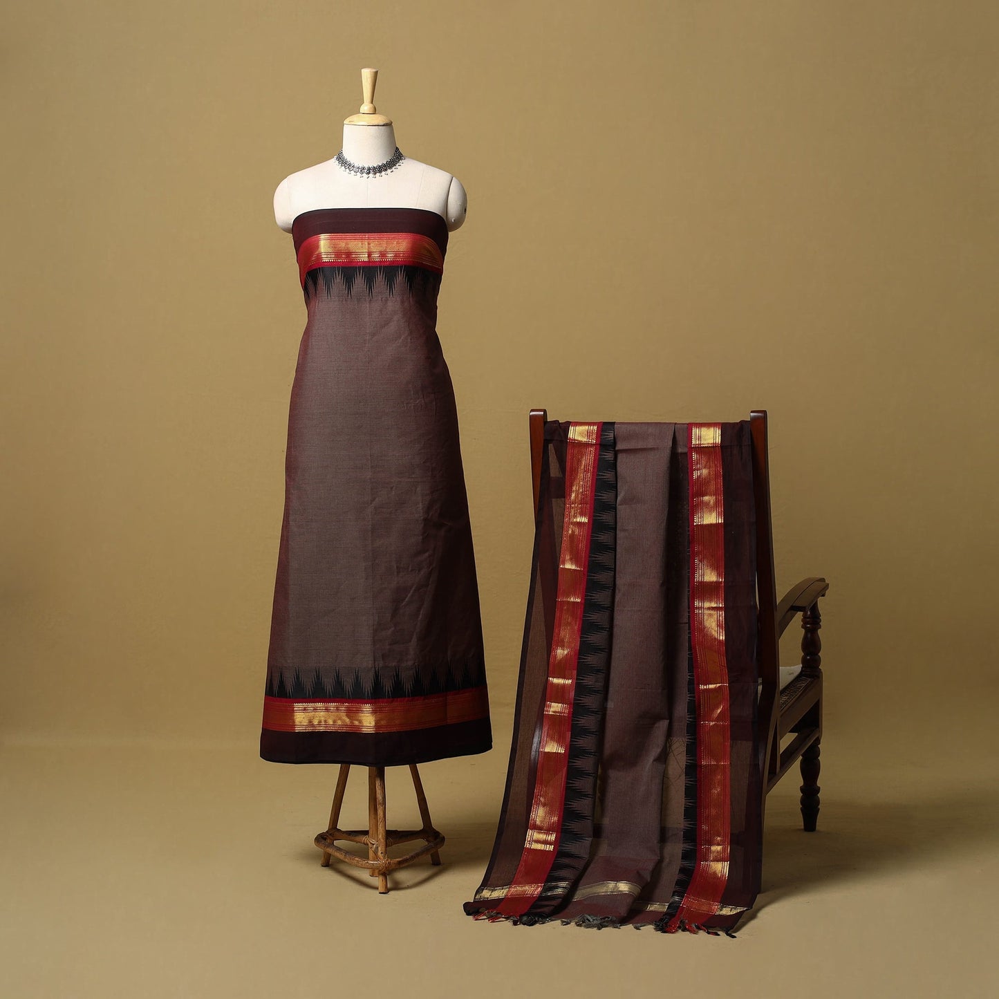 2pc unstitched kandangi chettinad cotton dress material 13