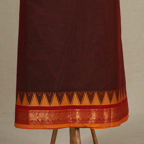 Brown - 2pc unstitched kandangi chettinad cotton dress