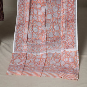 Brown - 2pc unstitched pochampally ikat dress material