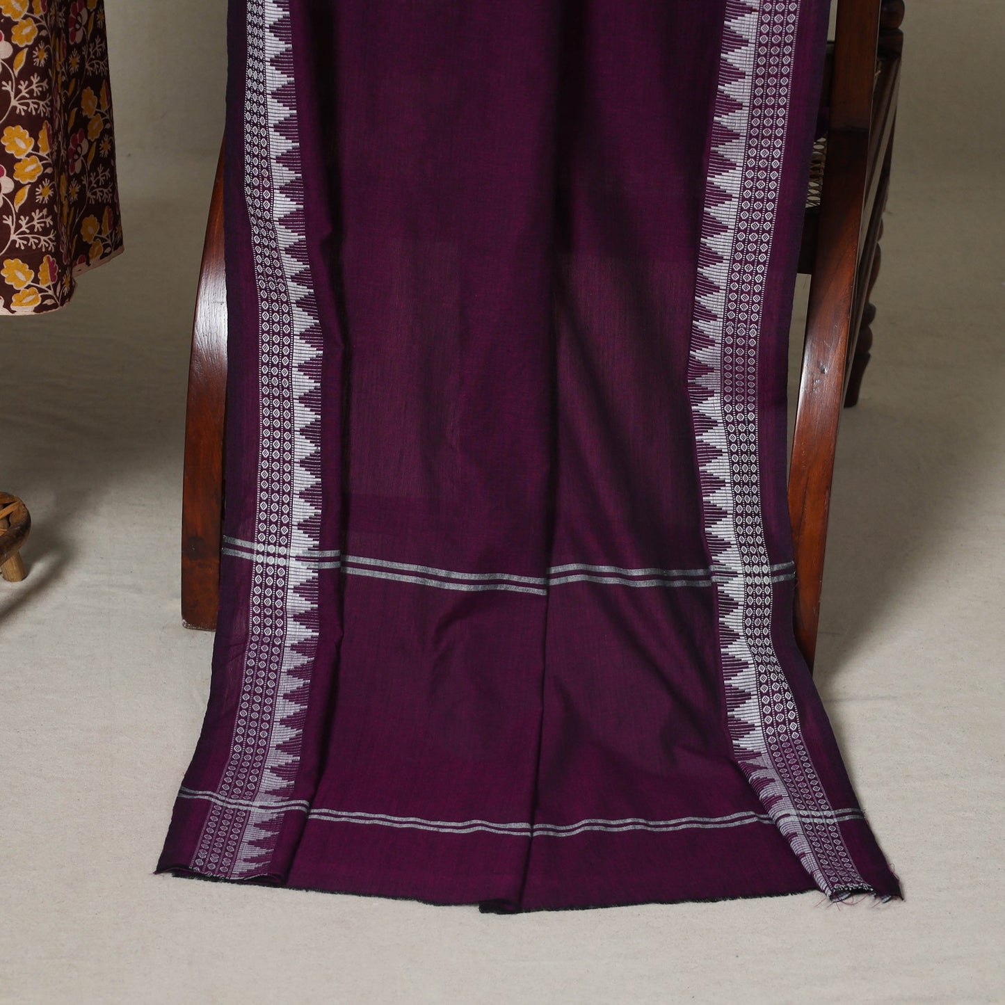 Brown - 2pc unstitched printed cotton kalamkari dress