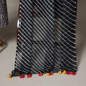 Brown - 2pc unstitched sanganeri dress material