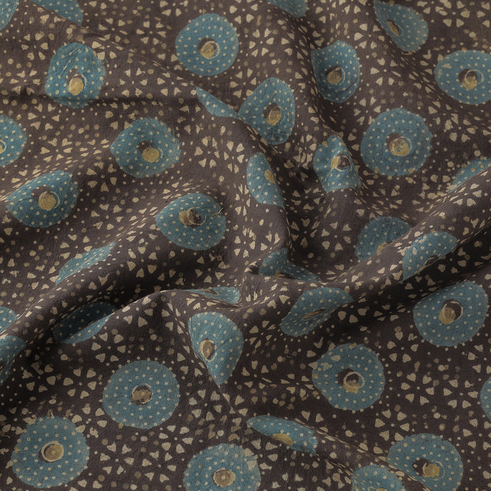  3 Kaam Ajrakh Block Printing Natural Dyed Cotton Fabric 