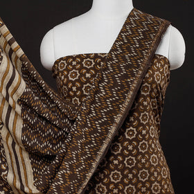  3pc Akola Block Printed Cotton Suit Material Set 