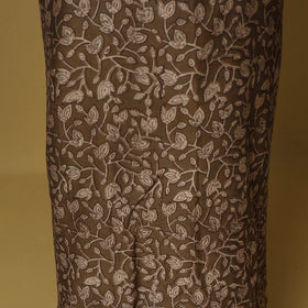 Brown - 3pc akola printed chanderi silk unstitched suit