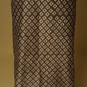 Brown - 3pc akola printed chanderi silk unstitched suit