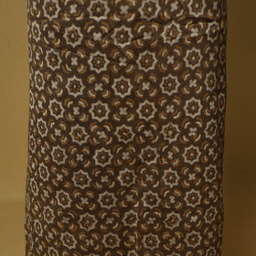 Brown - 3pc akola printed chanderi silk unstitched suit