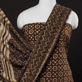  3pc Akola Block Printed Cotton Suit Material Set 