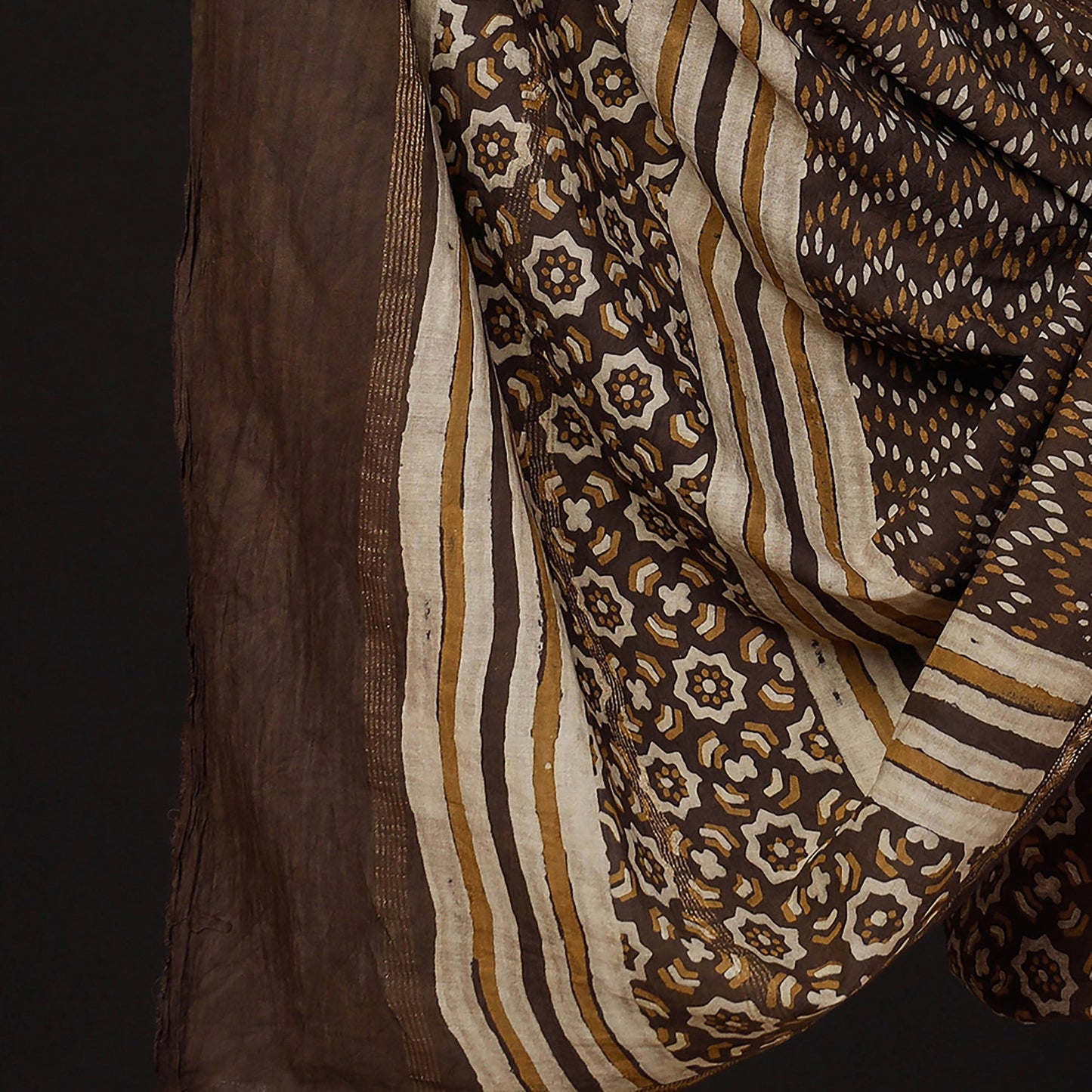  3pc Akola Block Printed Cotton Suit Material Set 