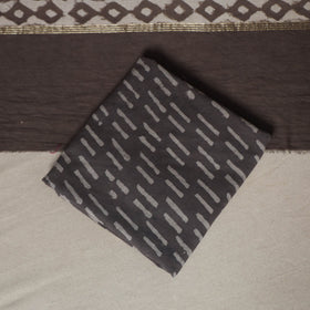 Brown - 3pc chanderi silk unstitched sanganeri dress