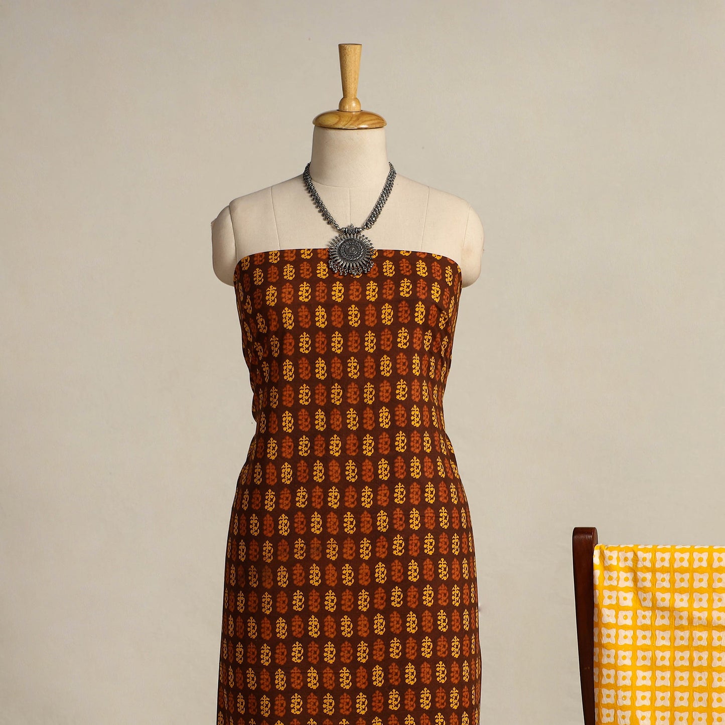 Buy 3pc Cotton Bagh Print Dress Material 