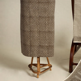 Brown 3pc Cotton Bagh Print Suit Material Set