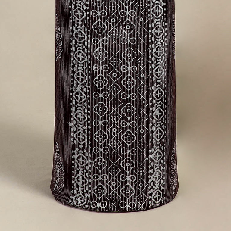 Buy Brown 3pc Cotton Hand Batik Print Dress Material